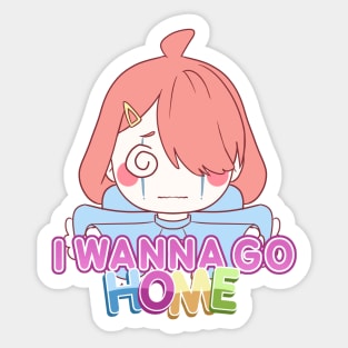 I wanna go home sad clown girl Sticker